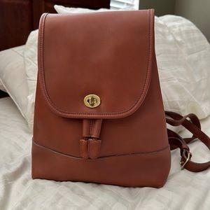 Coach leather backpack purse